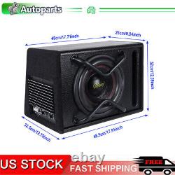 10 5800W GSD-1066A Under Seat Slim Powered Subwoofer Enclosure and Audio Cable