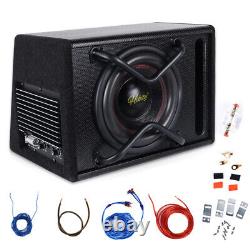 10 5800W GSD-1066A Under Seat Slim Powered Subwoofer Enclosure and Audio Cable