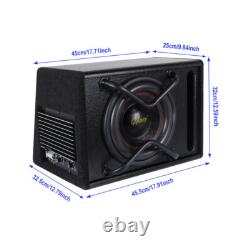 10 5800W GSD-1066A Under Seat Slim Powered Subwoofer Enclosure and Audio Cable