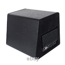 10 5800W GSD-1066A Under Seat Slim Powered Subwoofer Enclosure and Audio Cable