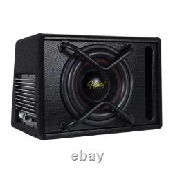 10 5800W GSD-1066A Under Seat Slim Powered Subwoofer Enclosure and Audio Cable