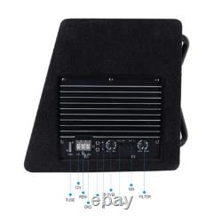 10 5800W GSD-1066A Under Seat Slim Powered Subwoofer Enclosure and Audio Cable
