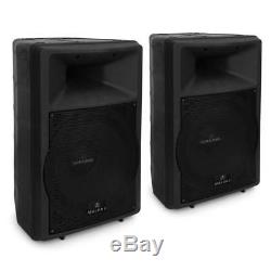 15 Powered Dj Pa Speaker Pair With Equalizers 1500w Abs Free P&p Special Offer