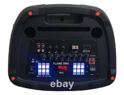 2 MR DJ FLAME5500LED Bluetooth PA Party Speakers Liquid Crystal LED 2 x 12 TWS