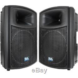 2 POWERED 15 SEISMIC AUDIO PA SPEAKERS Active DJ Band