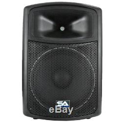 2 POWERED 15 SEISMIC AUDIO PA SPEAKERS Active DJ Band