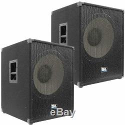 2 SEISMIC AUDIO 18 PA POWERED SUBWOOFER Active Speaker
