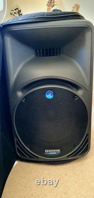2 x MACKIE SRM450 v1 SPEAKERS w Soft Cases And Stands (power cables not inc.)