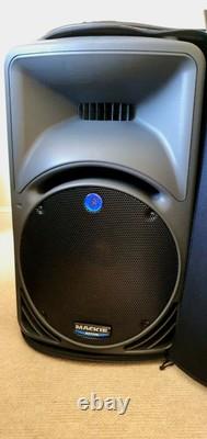 2 x MACKIE SRM450 v1 SPEAKERS w Soft Cases And Stands (power cables not inc.)