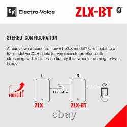 2x Electro-Voice ZLX-12BT Active 12 Powered PA Speaker Bluetooth Wireless Pair