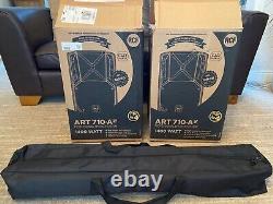 2x (PAIR) RCF ART 710-A MK4 1400W Active Powered Speakers with Stands and Covers