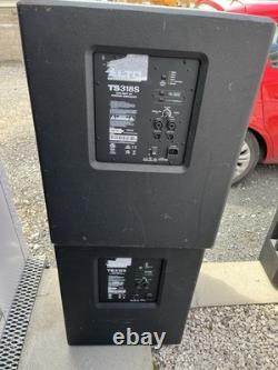 A Pair of Alto TS318S 18in. 2000W Active Powered Subwoofer