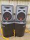 A pair of JBL EON G10 Powered PA/Monitor Speakers with cables and hard cases
