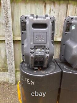 A pair of JBL EON G10 Powered PA/Monitor Speakers with cables and hard cases