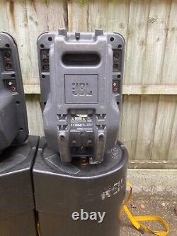 A pair of JBL EON G10 Powered PA/Monitor Speakers with cables and hard cases