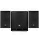 Active DJ Speaker Package 15 Subwoofer with Pair of 8 PA Speakers, PD1500