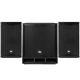 Active DJ Speaker Package 15 Subwoofer with Pair of 8 PA Speakers, PD1500