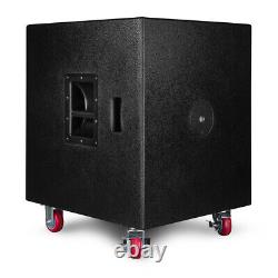 Active DJ Speaker Package 18 Subwoofer with Pair of 10 PA Speakers, PD1800