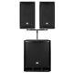 Active PA Speaker Kit 18 Subwoofer with Pair of 10 Tops & Dual Stand PD1800