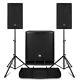 Active PA Speaker Kit 18 Subwoofer with Pair of 10 Tops and Stands PD1800