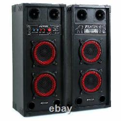 Active Passive Speaker PA DJ System Pair 6.5 Monitor Disco Live MP3 USB SD 600W