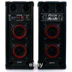 Active Passive Speaker PA DJ System Pair 6.5 Monitor Disco Live MP3 USB SD 600W