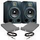 Adam A8X (Pair) 8 Active Powered DJ Studio Monitor Speakers, Pro Pads & Cables