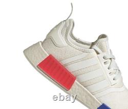 Adidas NMD R1 White Red Blue Rare HQ4451 8 9.5 Sneakers Shoes NMD V1 R1 V2 V3 R2