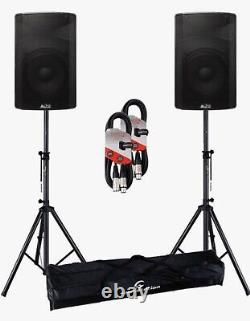 Alto 1400 Watts Powered 15 PA System Mobile Disco DJ Loudspeaker Pair TX3