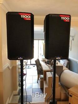Alto TS212 Pair 12 inch 1100 Watt Powered PA Speakers with Stands