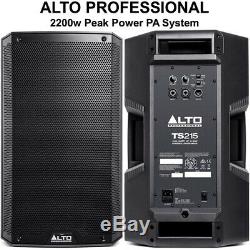 Alto TS215 15 Powered Active 1100w DJ PA Speaker 2 Channel (PAIR)