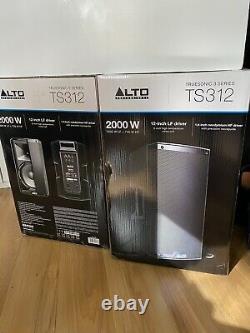 Alto Truesonic TS312 12 inch 2-Way 2000 watt Powered Loudspeakers pair