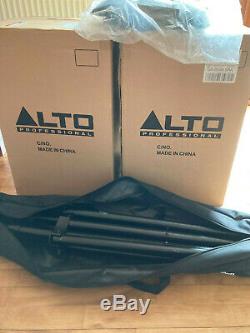 Alto ts212 powered speakers (pair) excellent condition with stands & covers