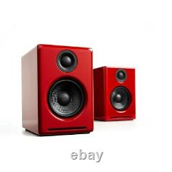 Audioengine A2+ Wireless Bluetooth Powered Active Speakers (PAIR) Red NEW