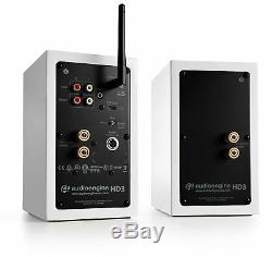 Audioengine HD3 Wireless Powered Active Speakers (PAIR) Gloss White NEW