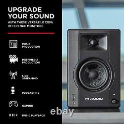 BX3 120-W Powered Desktop Computer Speakers / Studio Monitors for