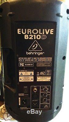 Behringer Eurolive B210D 10 Active Powered Speaker's 200 Watt. (pair)
