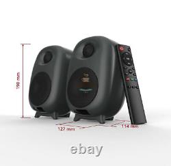 Bookshelf Speakers 2 Way 3 50W Active Powered Monitor Pair Bluetooth & Remote