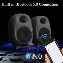 Bookshelf Speakers 2 Way 3 50W Active Powered Monitor Pair Bluetooth & Remote