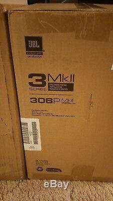 Brand NEW 2x JBL 306P MkII Active 6-Inch Studio Monitor Powered Speaker. Pair