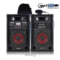 CHOICE Pair Active Powered USB SD Home Party Karaoke Speakers 8 10 600W-800W