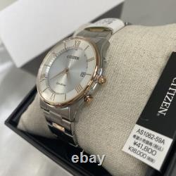 CITIZEN AS1062-59A Wrist watch COLLECTION Eco Drive Silver SS Pair Men Unused