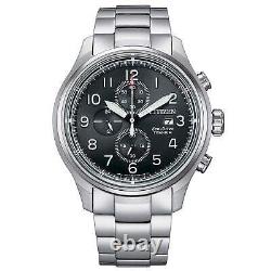 Citizen CA0810-88X Men's Eco-Drive Chronograph, Green Dial, Super Titanium Brace