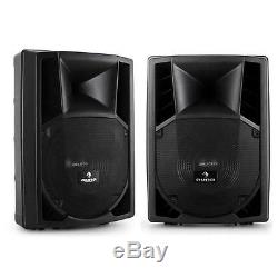 DJ Speakers PA Active Monitor Pair 2x ABS Housing Powered 12 Inch 2-Way 1100W