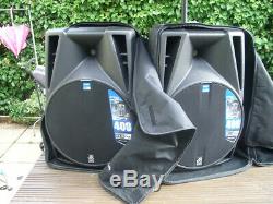 Db technologies opera 512dx powered speakers pair with citronic speaker bags