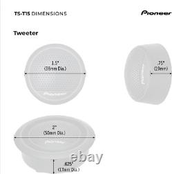 Elevate Your Sound TS-T15 3/4 Tweeter with 120W Power & 90 dB Sensitivity