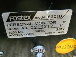 Estate Pair Pro Fostex 6301b Personal Powered Monitor Speakers Japan U Tube