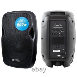 Evolution Audio RZ10A V3 Portable 10 600W Active Powered Stage PA Speakers PAIR