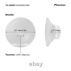 G-Series TS-G1620F 6.5 2-Way Speakers (Pair) 300W Max, Balanced Sound + Sm