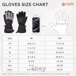 Heated Ski Gloves for Men Women, Electric Rechargeable Battery Heating Thick Mot